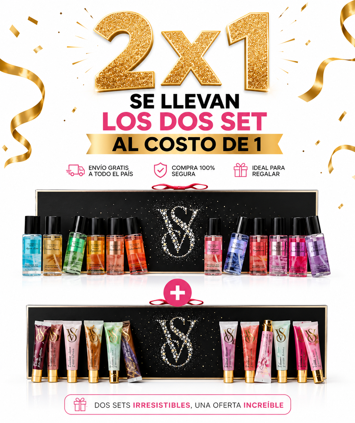 2x1 OFERTA Kit Body Splash & Kit Lip Gloss x12 | Victoria's Secret
